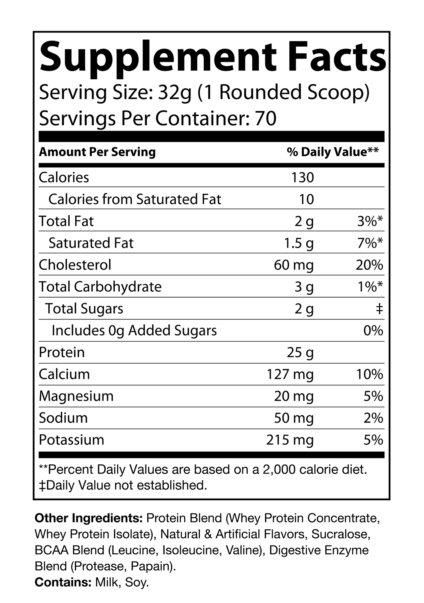 5lb Whey Protein (Vanilla)