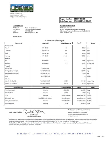Ultra Multivitamin for Men