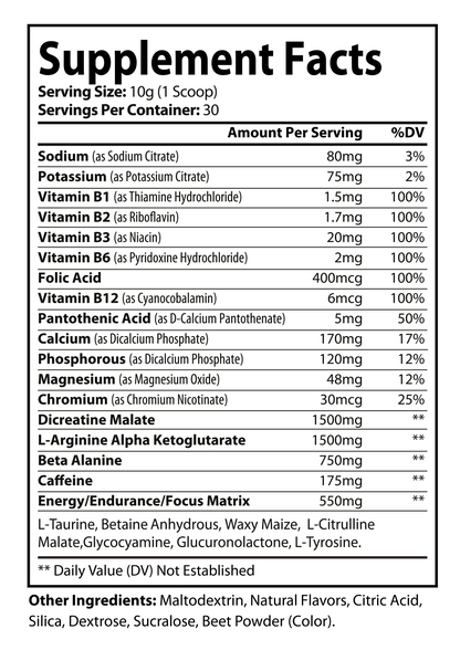 Nitric Shock Pre-Workout (Fruit Punch)