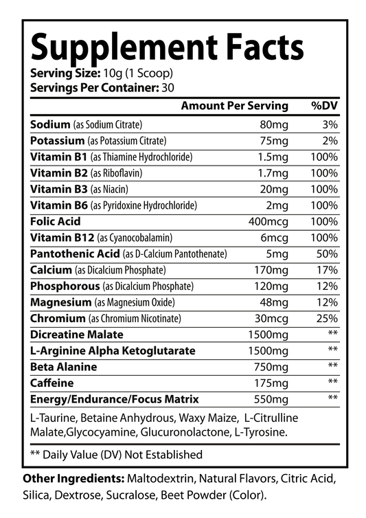 Nitric Shock Pre-Workout (Fruit Punch)