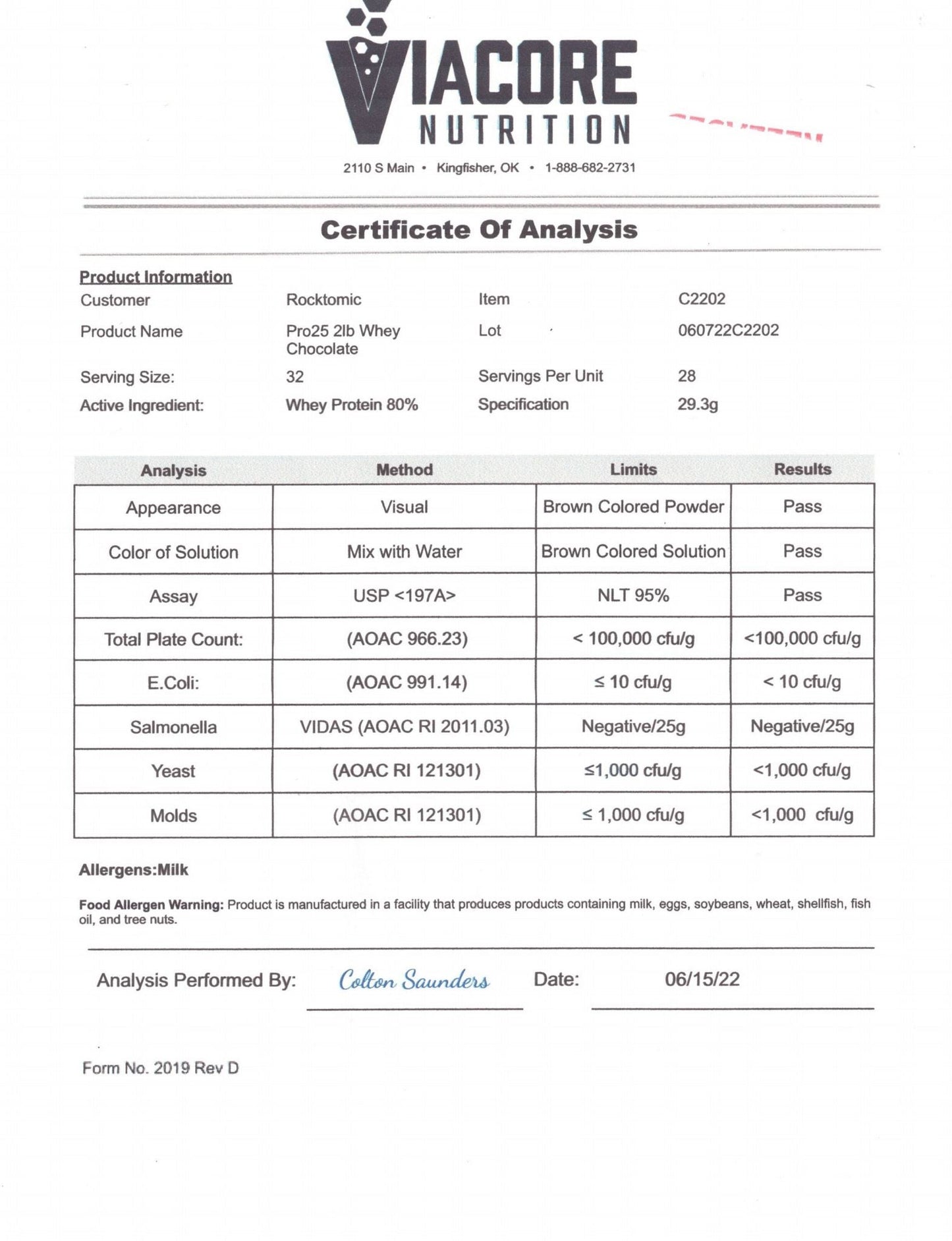 2lb Whey ARMOR (Chocolate)